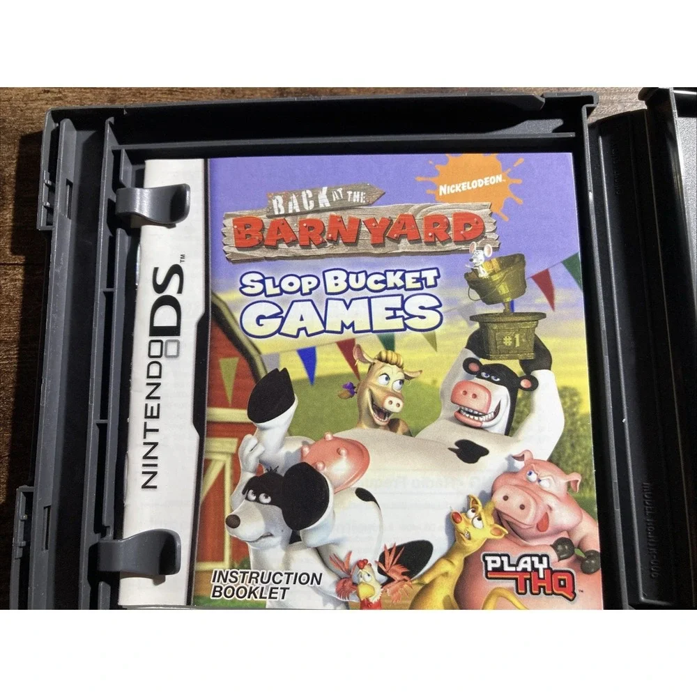 Back at the Barnyard Slop Bucket Games Nintendo DS 2008 Complete CIB Very Good